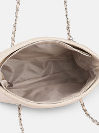 DressBerry Textured Structured Shoulder Bag with Quilted