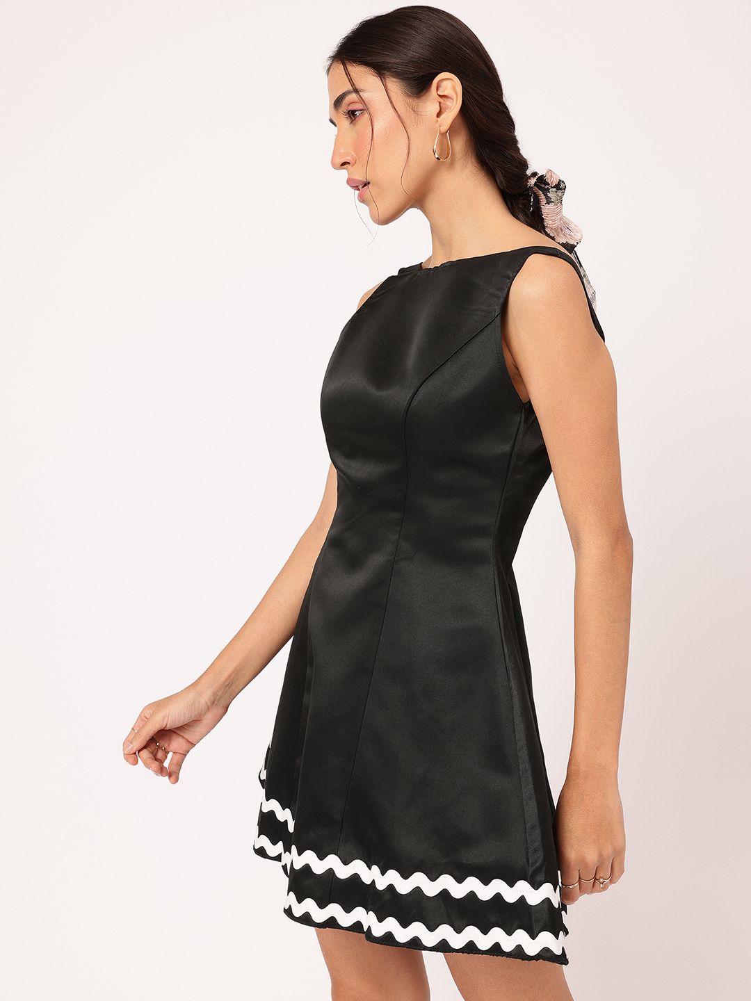 DressBerry Old-school Couture Satin Low back A-Line Mini Dress