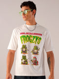The Indian Garage Co Men Typography Printed Pure Cotton Boxy Oversized T-shirt