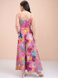 Vishudh Women Printed Basic Sleeveless Jumpsuit