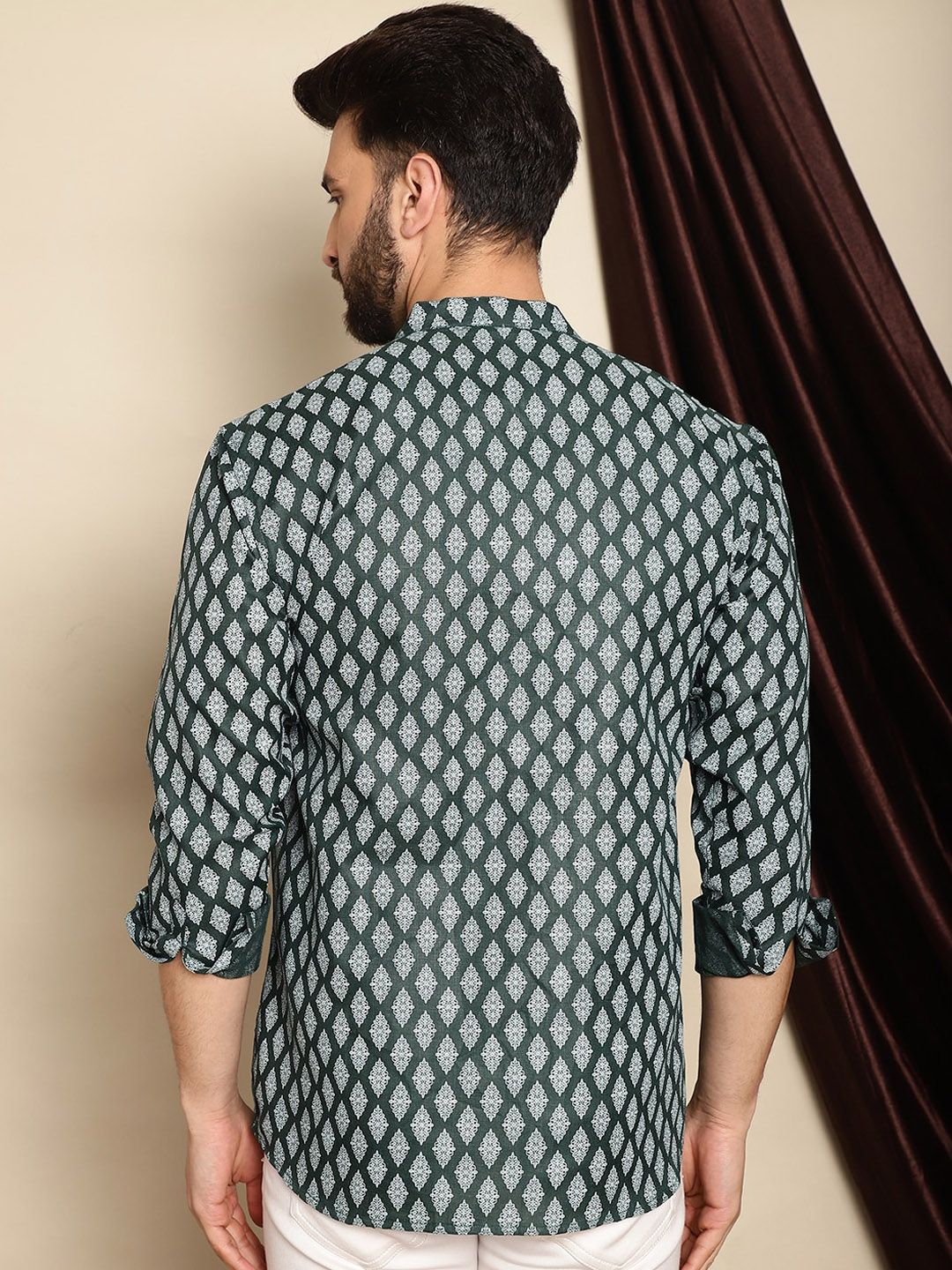 Anouk Ethnic Motifs Printed Thread Work Short Kurta