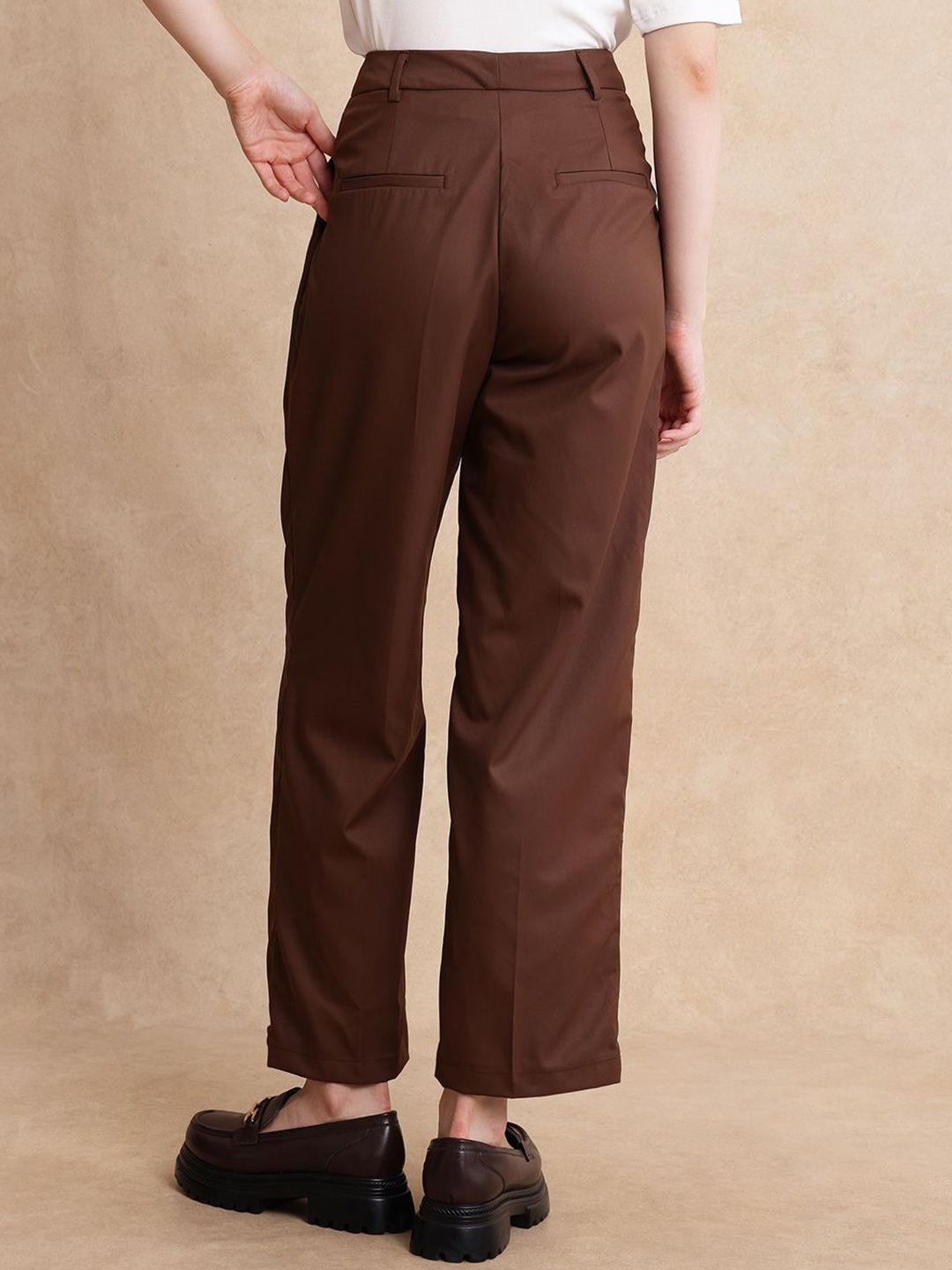 RAREISM Women Tailored Flared High-Rise Trouser