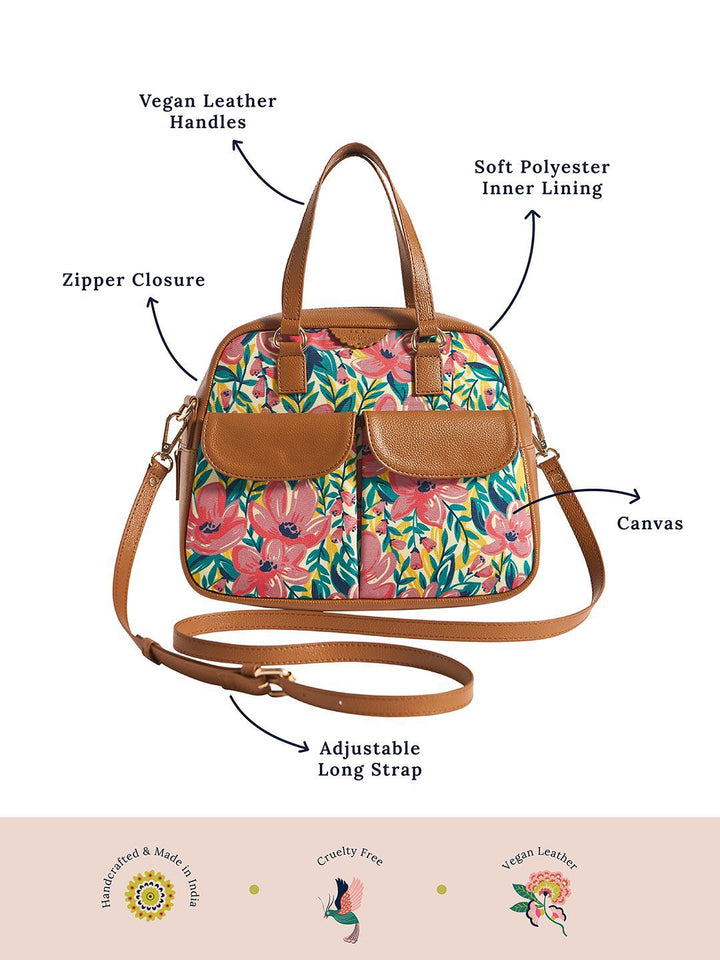 TEAL BY CHUMBAK Printed Shopper Shoulder Bag