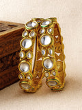 Set Karatcart dari 2 gelang Kundan berlapis emas