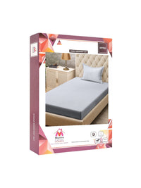 Myntra Elegant Homes Book Fold Grey 300 TC Single Bedsheet Set 2.25 x 1.5 m