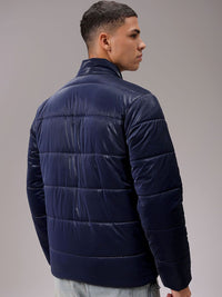 The Indian Garage Co Men High Neck Solid Puffer Jacket