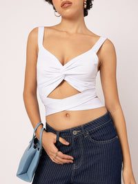 DressBerry Crossover Chaos Twisted Tie-Up Crop Top