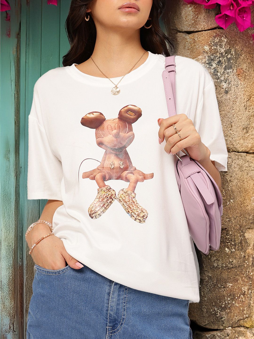 DressBerry Mickey Mania Printed Relaxed T-shirt