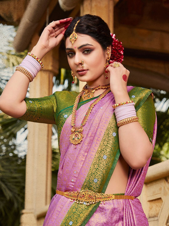 Saree mall Woven Design Zari Ethnic Motifs Kanjeevaram Sarees