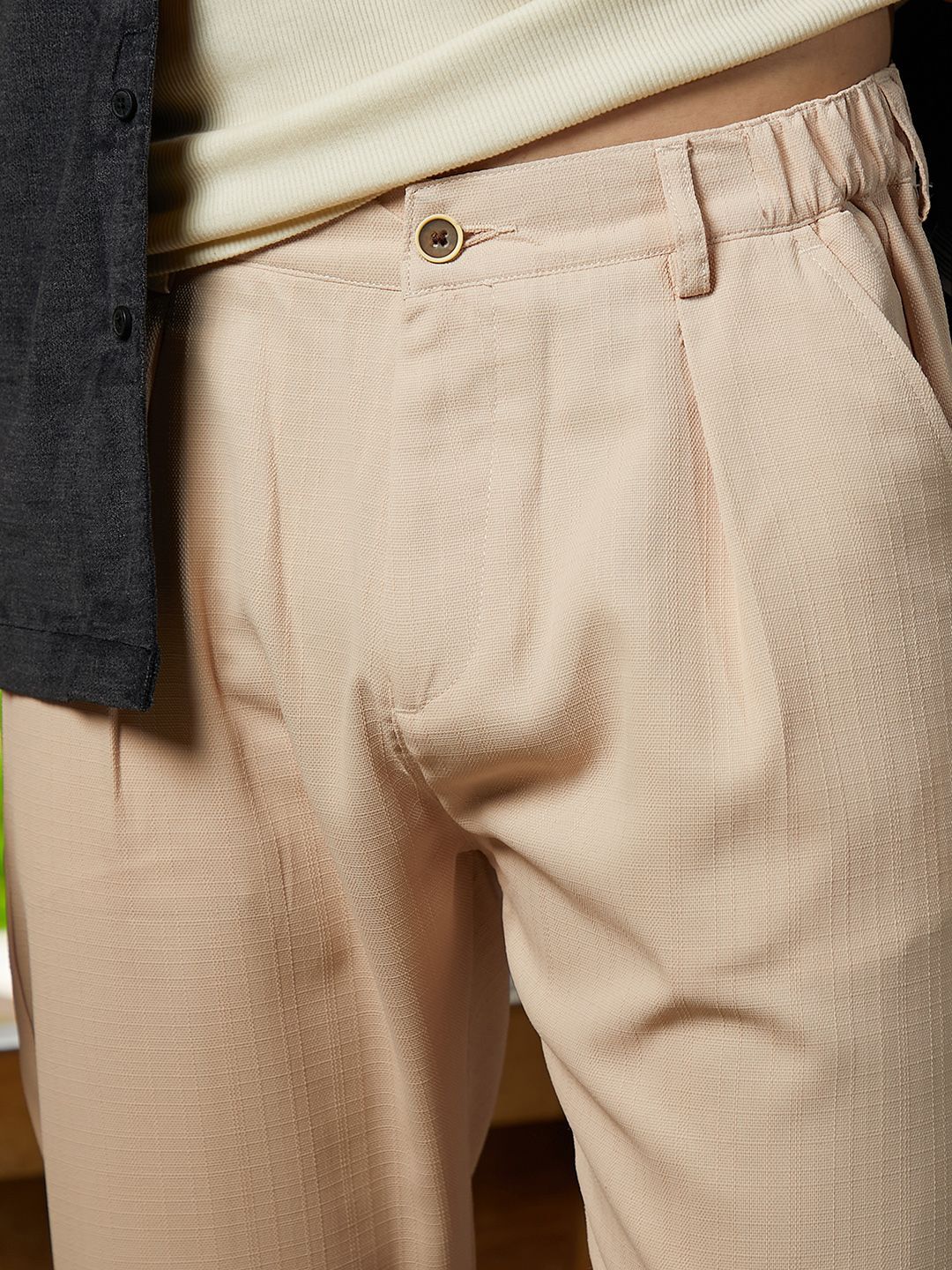 Campus Sutra Men Comfort Relaxed Fit Trousers