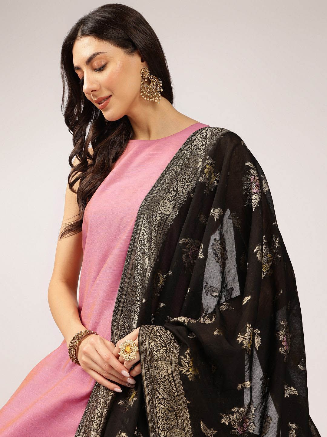 Anouk Women Regular Kurta with Trousers & With Dupatta