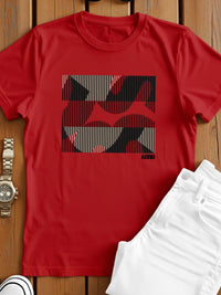 ADRO Geometric Printed Round Neck Skin-Friendly Regular Fit T-shirt