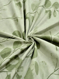 KLOTTHE Green Floral 300 TC Cadar Bujang dengan 1 Sarung Bantal