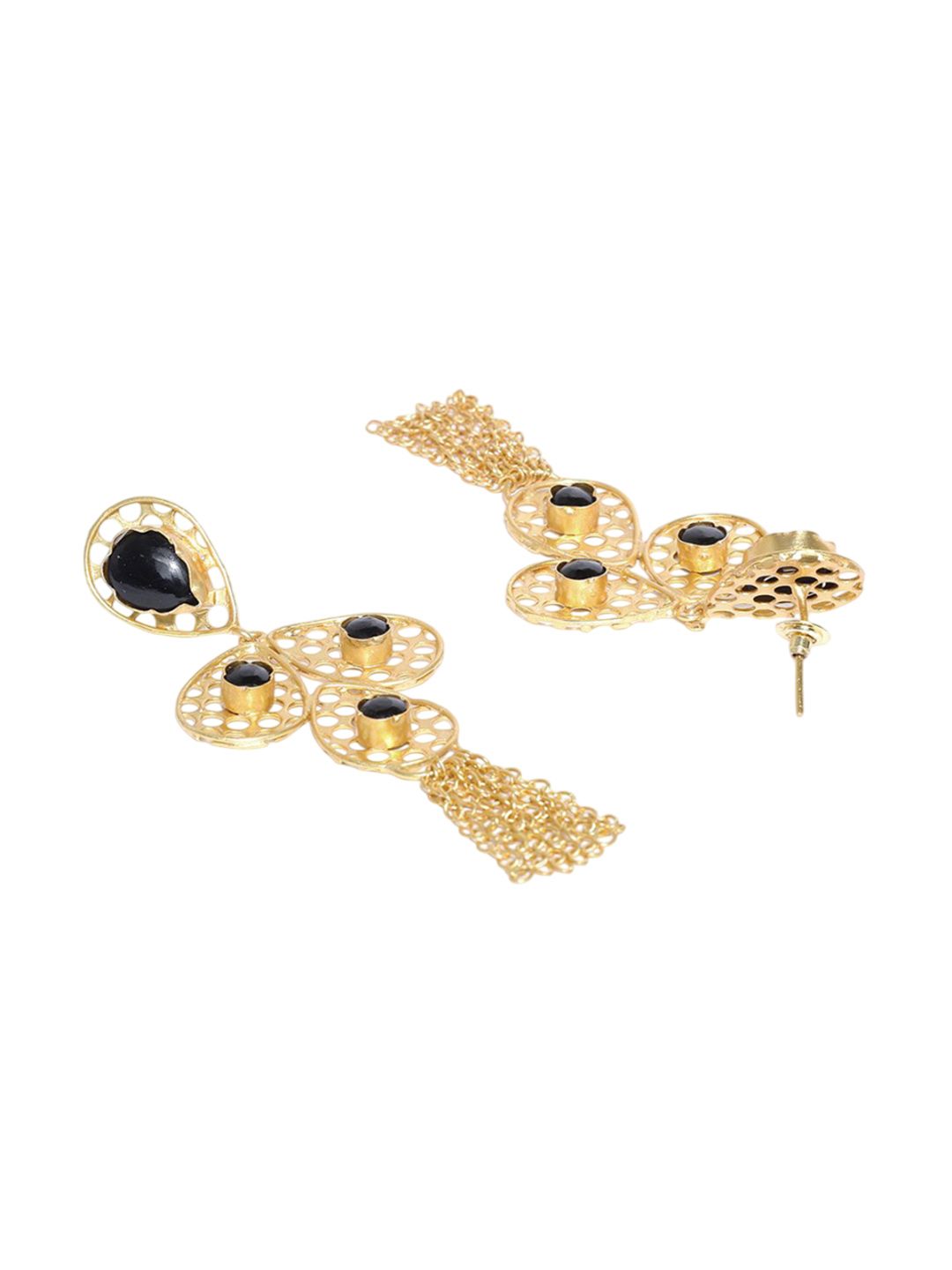 Anting-anting Drop Kontemporari Bersalut Emas Anouk Cubic Zirconia