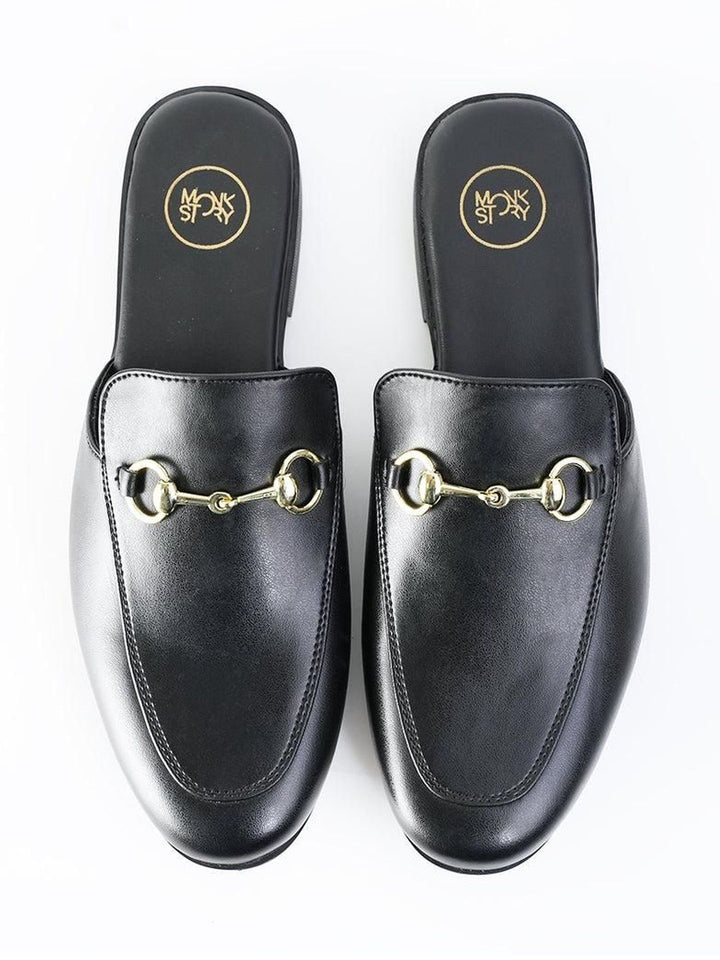 MONKSTORY Horsebit Classic Mules - Hitam