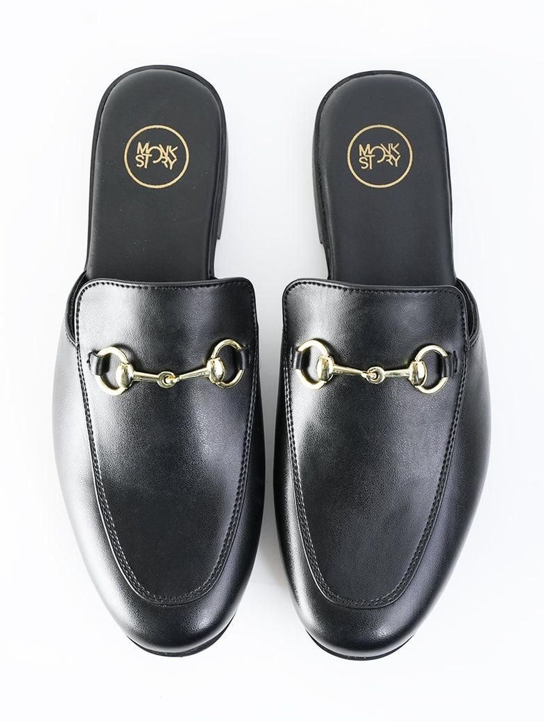MONKSTORY Horsebit Classic Mules - Hitam