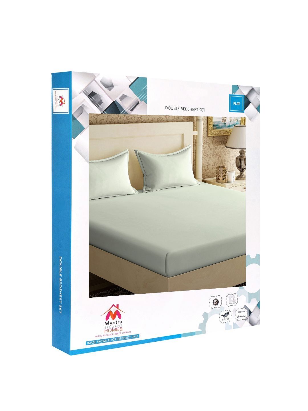 Myntra Elegant Homes Green 300 TC King Bedsheet Set 2.50 m x 2.25 m