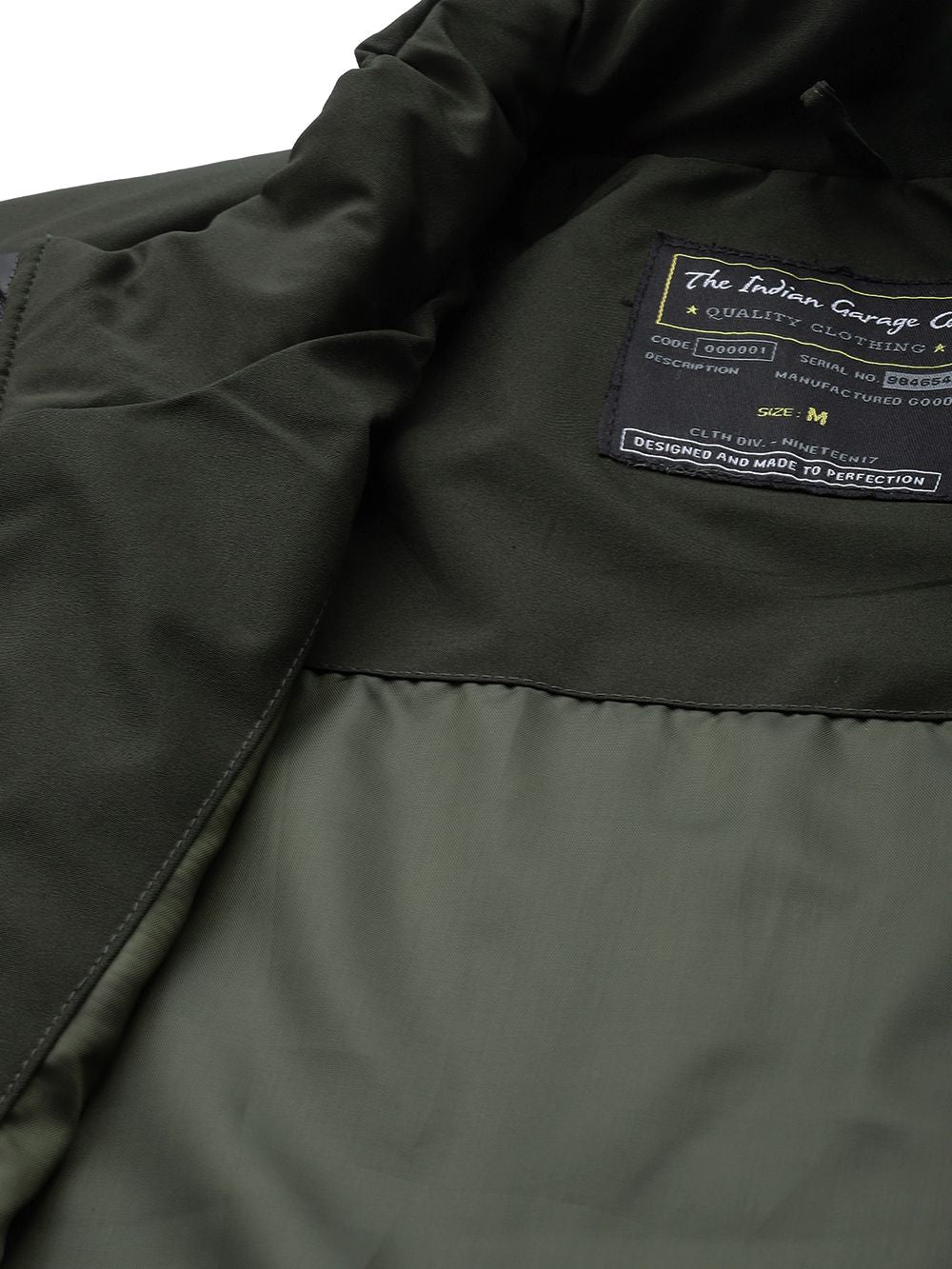 The Indian Garage Co Men Zip-Front Bomber Jacket with Zipper Pockets