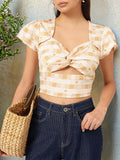 DressBerry Twisted Cut Out Detail Crop Detail