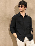 Campus Sutra Men Regular Fit Textured Casual Shirt