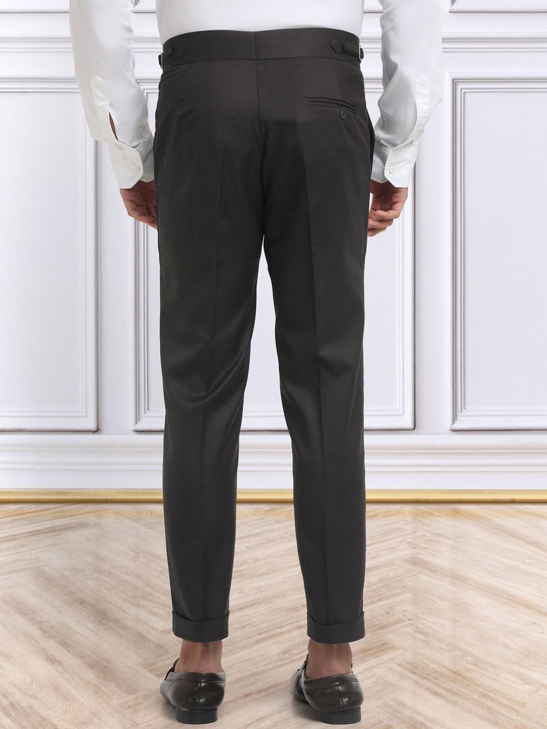 KLOTTHE Men Cotton Rich Solid Slim Fit Gurkha Pants