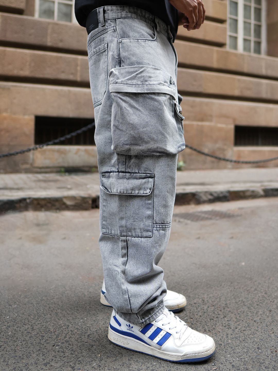 Powerlook Men Loose Fit Cargos Cotton Trousers