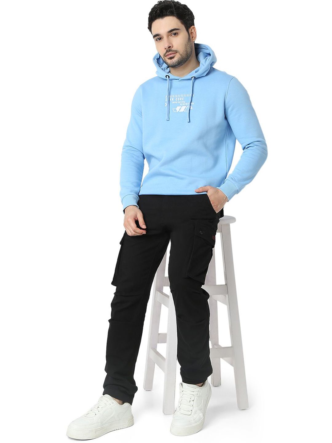 SPYKAR Men Hooded Sweatshirt
