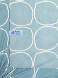 Myntra Elegant Homes Biru & Putih Bercetak 300 TC Set Cadar Bujang 2.25 x 1.5 m