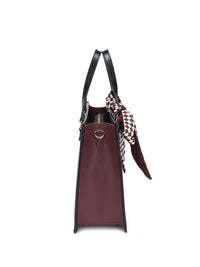 Lino Perros Checked Oversized Structured Tote Bag With Bow Detail