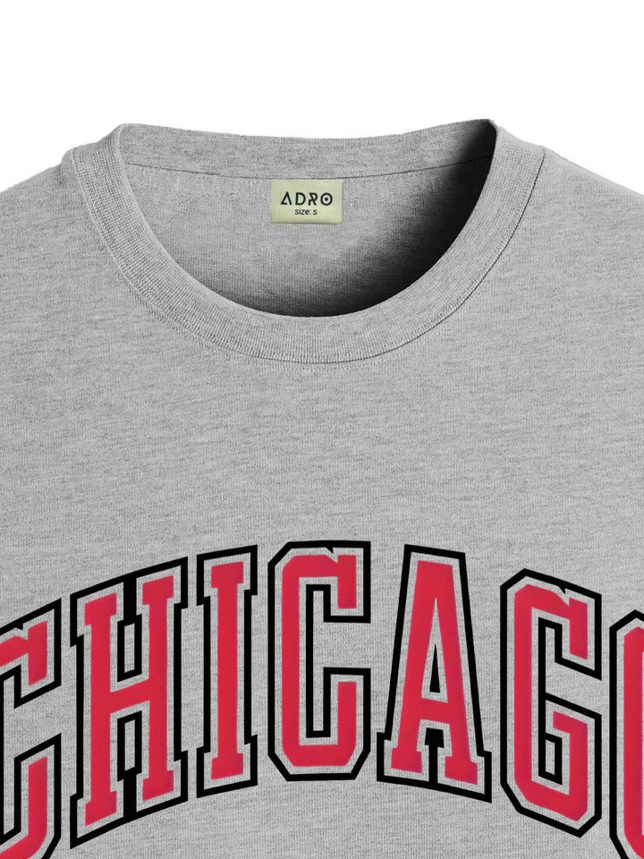 ADRO Men Typography Printed Raw Edge T-shirt