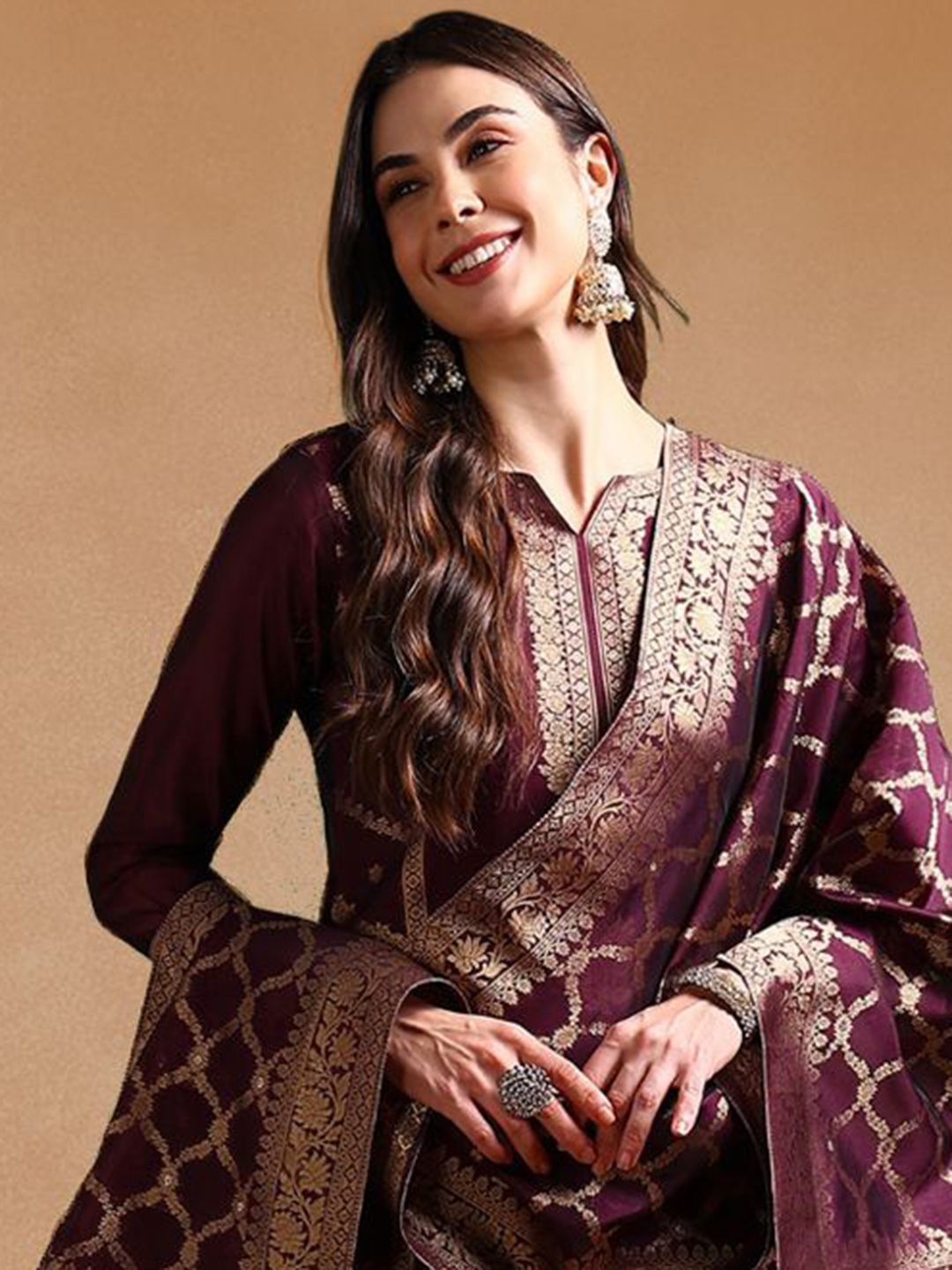 KALINI Women Floral Embroidered Kurta with Trousers & Dupatta