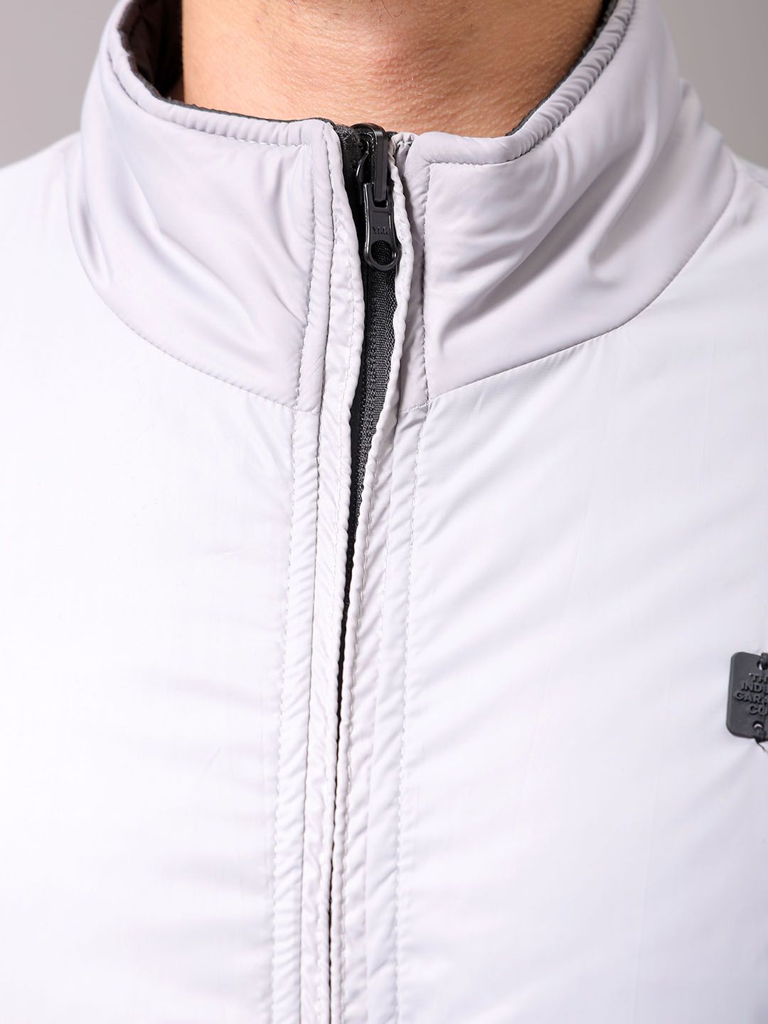 The Indian Garage Co Men High Neck Solid Revesible Bomber Jacket