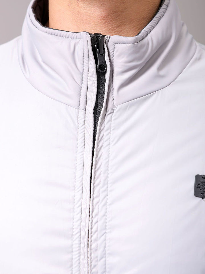 The Indian Garage Co Men High Neck Solid Revesible Bomber Jacket