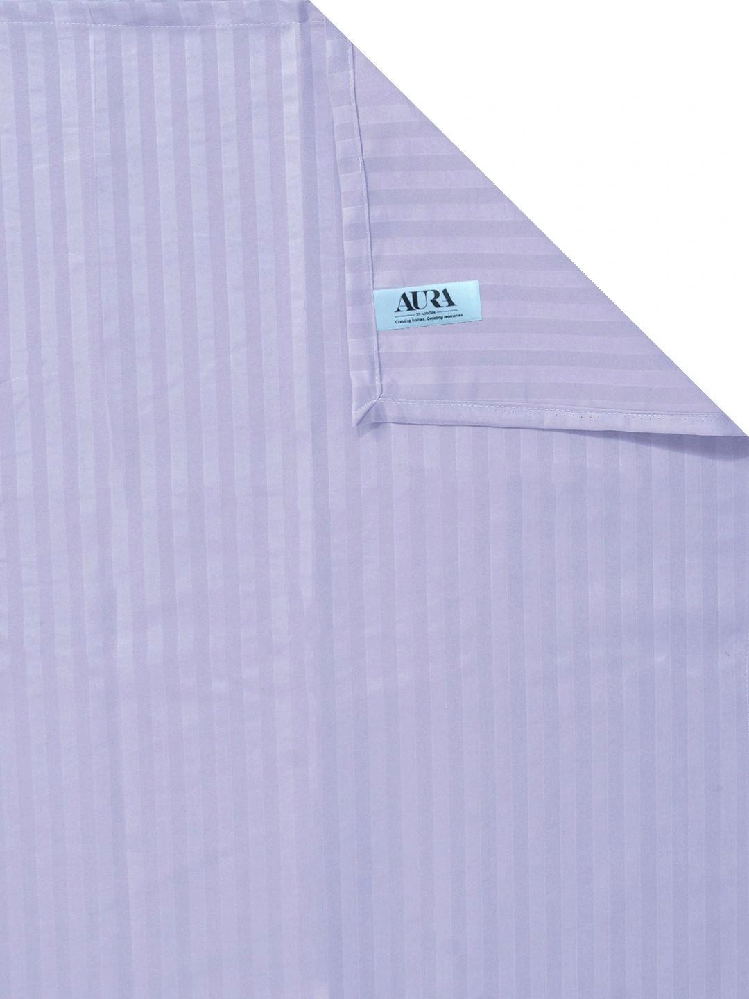 Aura Lavender & White Striped 300 TC Cadar Katil Single dengan 1 Sarung Bantal
