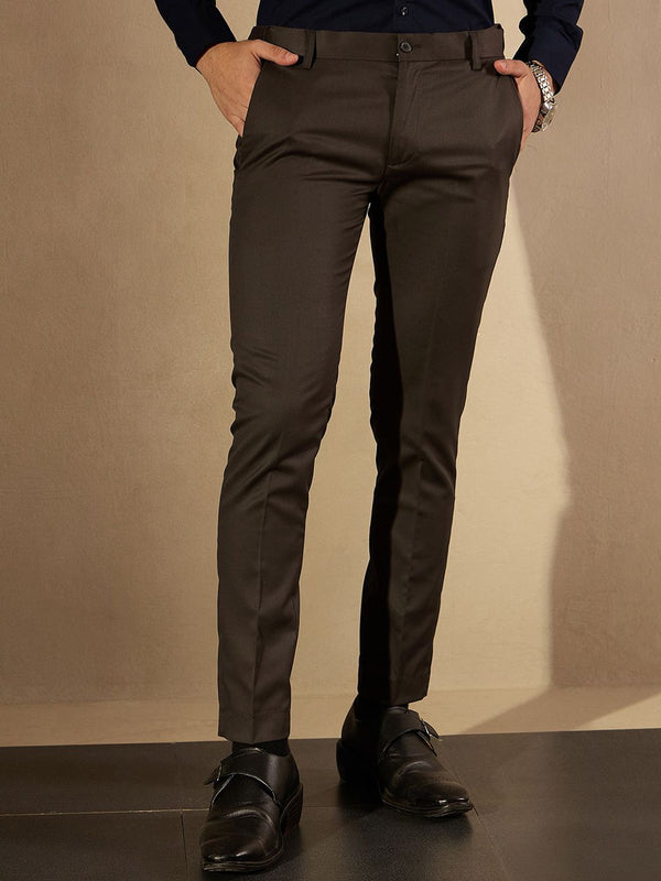 DENNISON Men Smart Tapered Fit Easy Wash Trousers