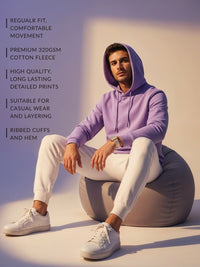 Adro Ride Beyond Limits 320 GSM Fleece Printed Graphic Hoodie