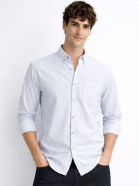 ADRO Men Standard Striped Casual Shirt