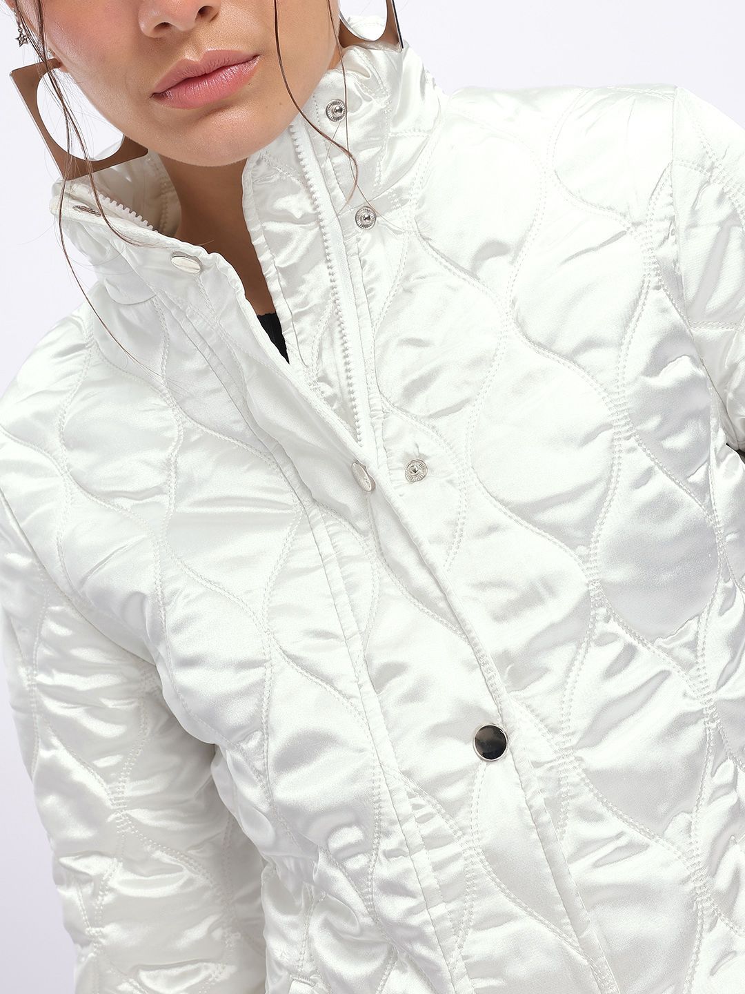 DressBerry Glossed Armor Quilted Jacket