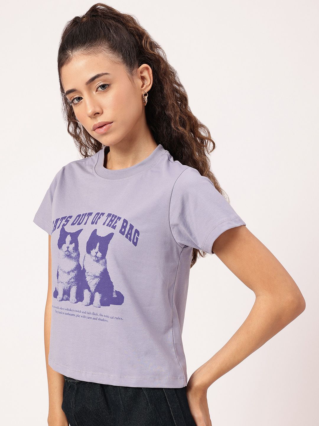 DressBerry Cattitude Creations Breathable Boxy Tee
