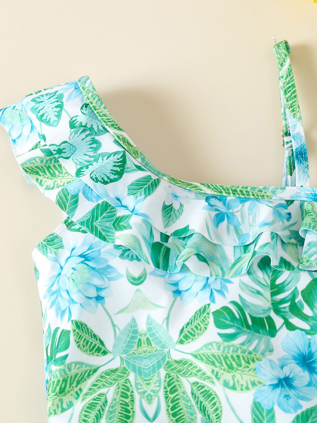 YK Girls Printed Swimwear Bodysuit