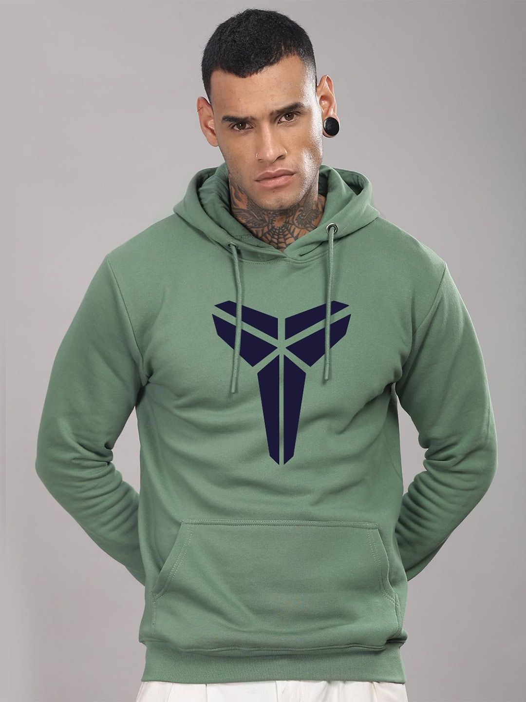 ADRO Men Printed Hooded Sweatshirt