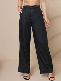 SASSAFRAS worklyf Pure Cotton Peplum Top With Straight Trouser