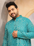 SOJANYA PLUS Floral Printed Mandarin Collar Straight Kurta