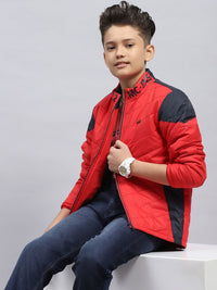 Monte Carlo Boys Mock Collar Solid Casual Padded Jacket