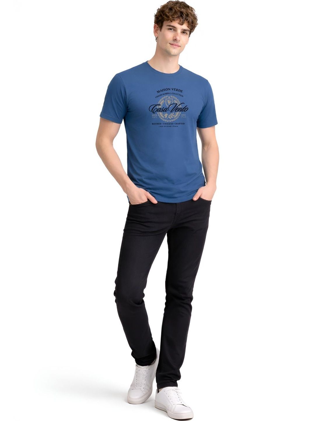 ADRO Men Brand Logo Printed T-shirt