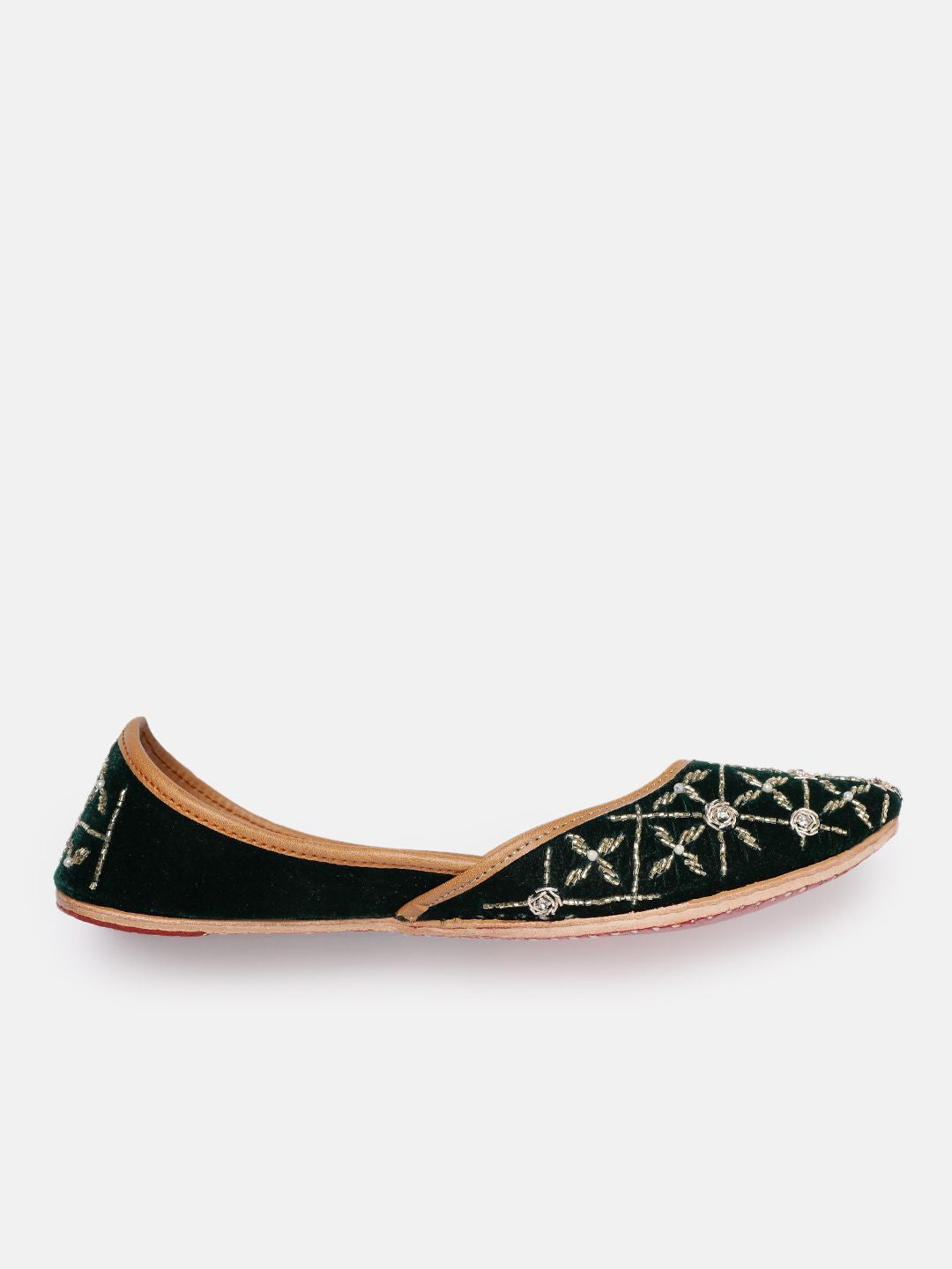 House of Pataudi Women Ethnic Embellished Mojaris