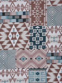 KLOTTHE Multicolour Geometric 400 TC Super King Bedsheet with 2 Pillow Covers