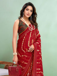 Saree mall Women Block Print Sarees With Blouse Piece