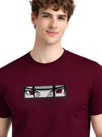 ADRO Graphic Anime Eye Printed Printed Leher Bulat Lengan Pendek Cotton T-shirt