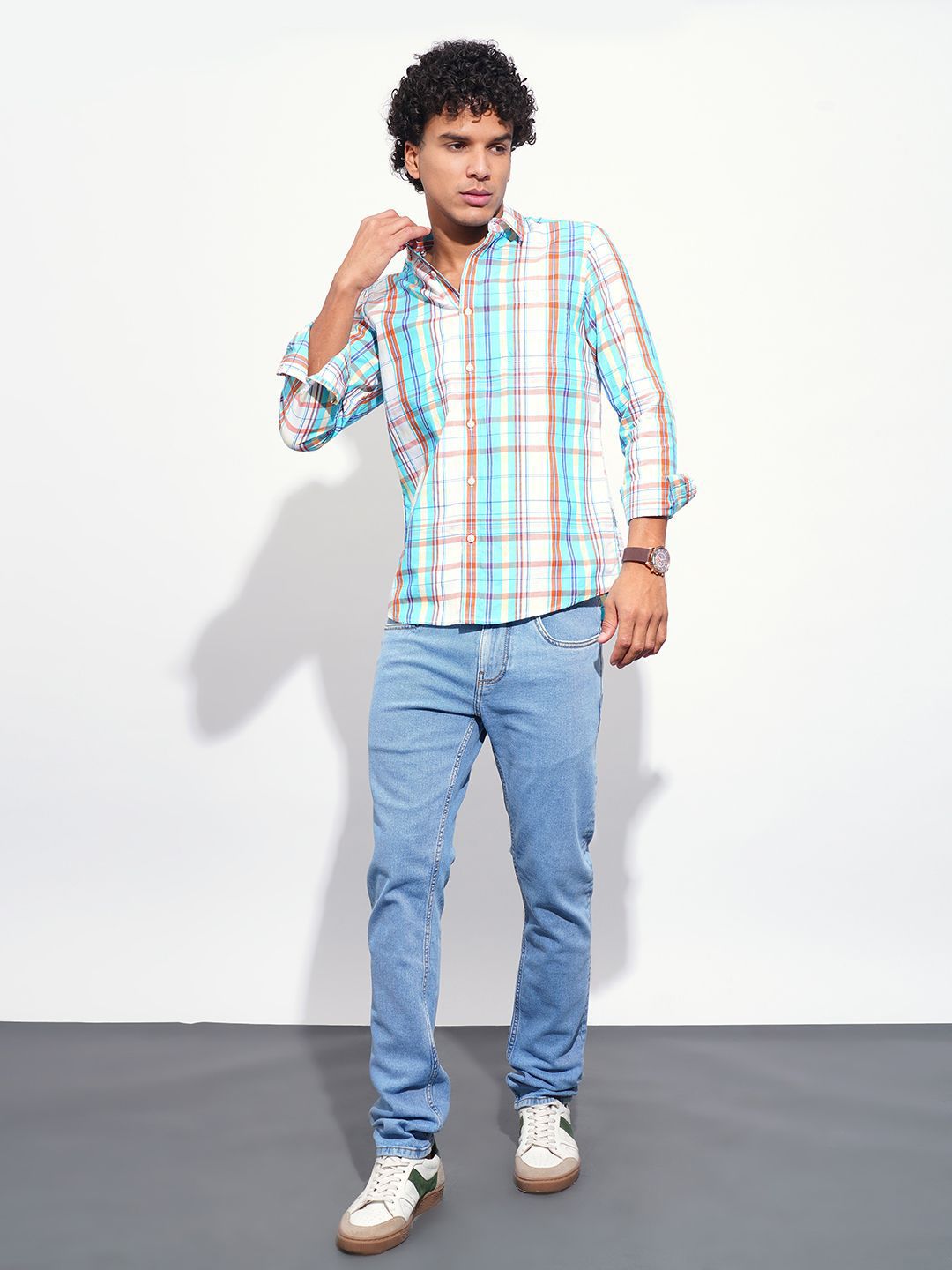 Being Human Men Classic Opaque Checked Casual Shirt